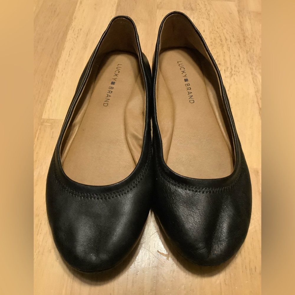 LUCKY 🍀 BRAND Ladies Flats, Size 7 1/2 M, Leather Inside & Out, Like New